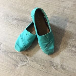 Toms Classic canvas Teal size 6